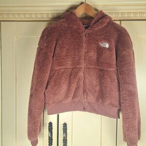 The North Face Teen Girls Suave Oso Fleece Full Zip Coat Wild Ginger Sz XL